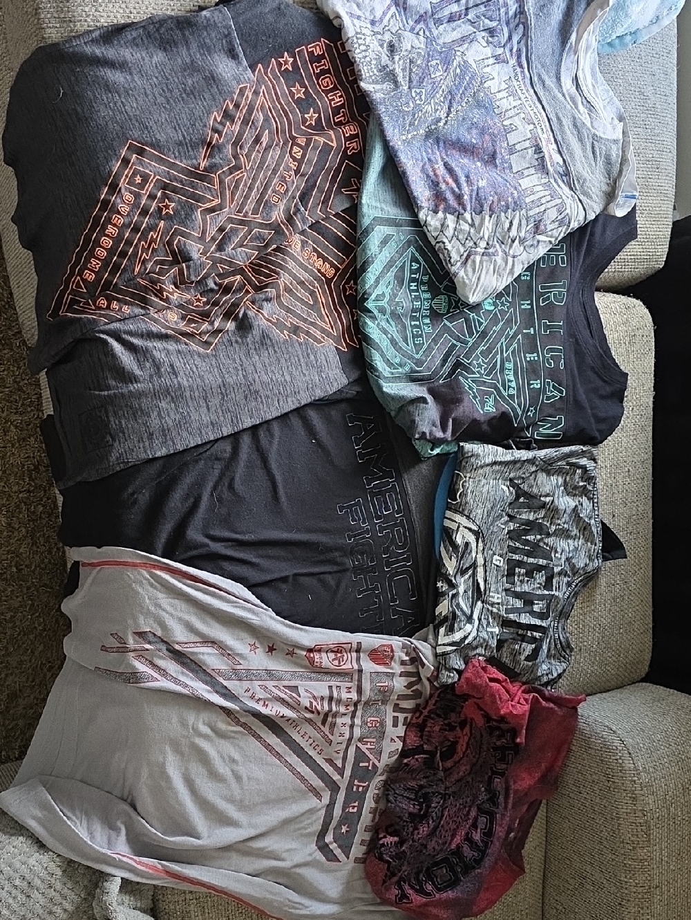 Lot of American Fighter And Affliction Shirts